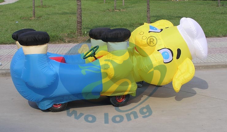 旋风猪充气电瓶车